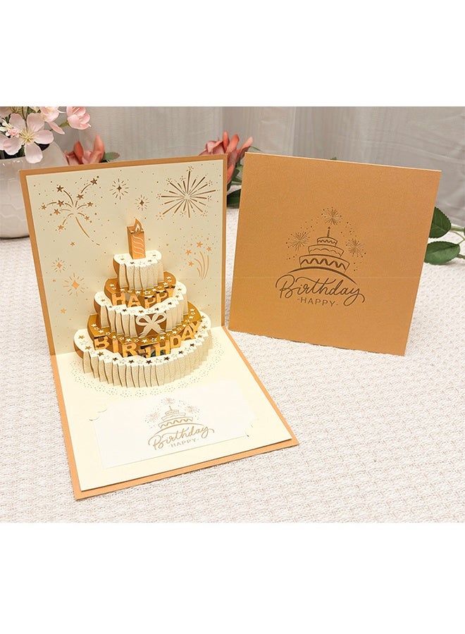 با لوف بطاقات عيد ميلاد ثلاثية الأبعاد، بطاقة عيد ميلاد مع موسيقى وإضاءة LED دافئة، بطاقات تهنئة موسيقية، هدية للنساء، الأم، الزوجة، الأخت، الفتاة - Image 5